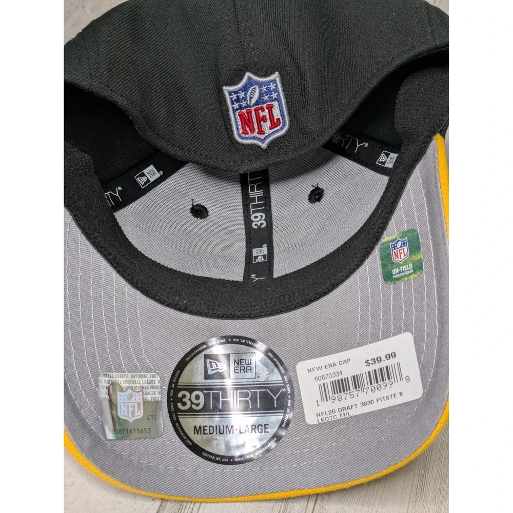 New Era Pittsburgh‎ Steelers NFL 2025 Draft Yellow 39Thirty Stretch Fit Hat M/L